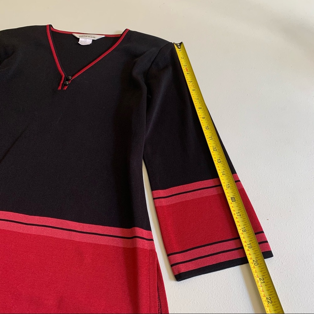 Exclusively Misook V-Neck Pullover Colorblock Top - image 4